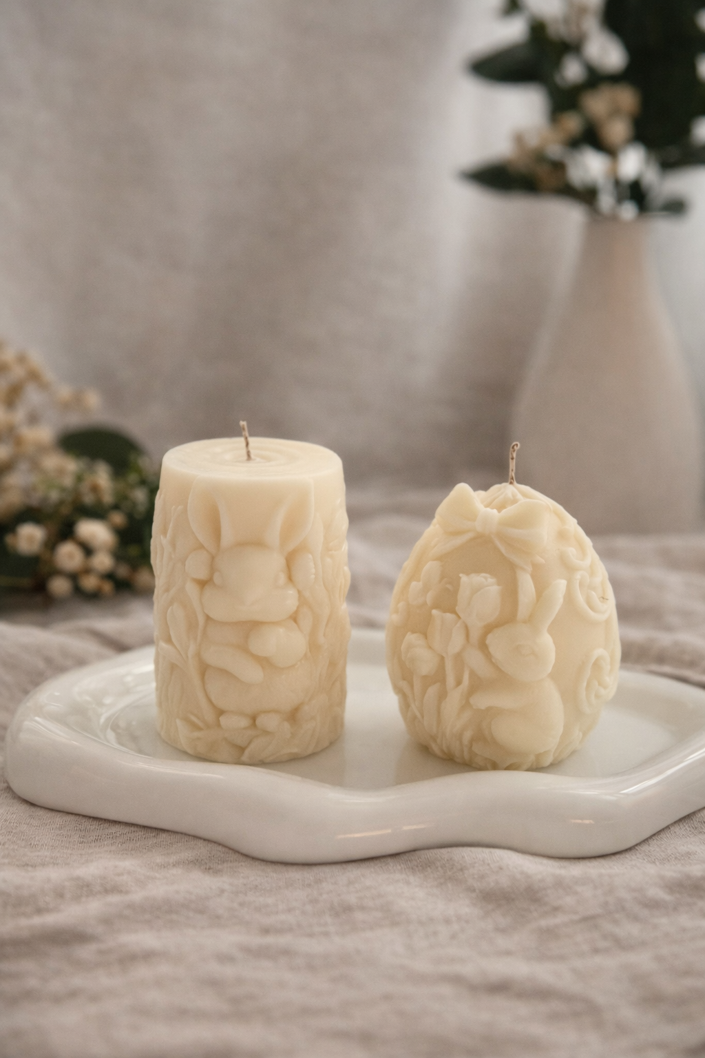 Handmade Easter Soy Wax Candle Set - Handmade Natural Decoration