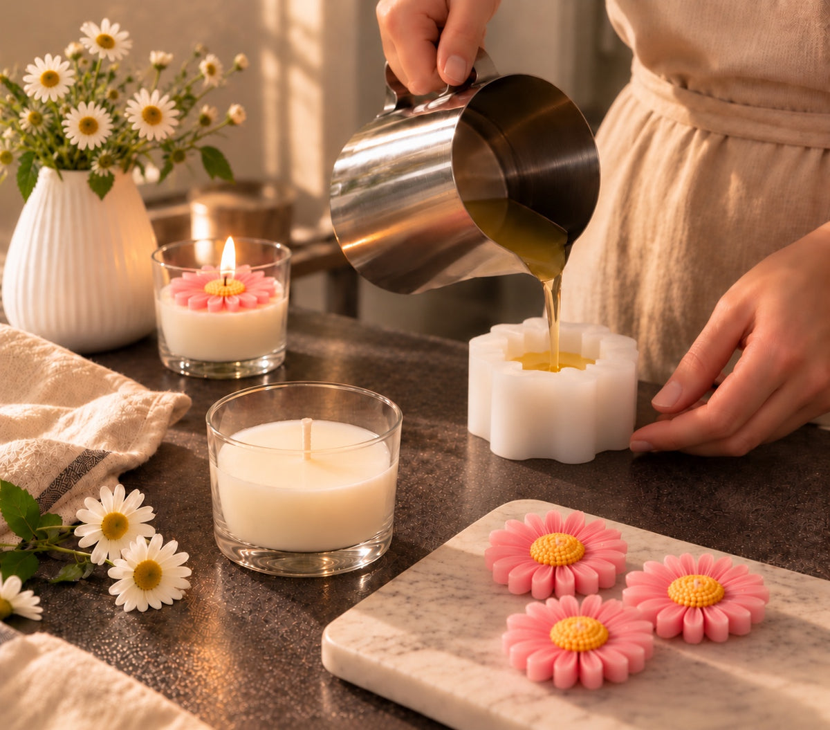 NordBloom handmade candle making process